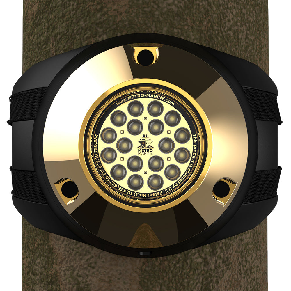 Metro Marine HighOutput Piling Mount Underwater Light wIntelligent Monochromatic LEDs White 90 Beam FPMR1W390
