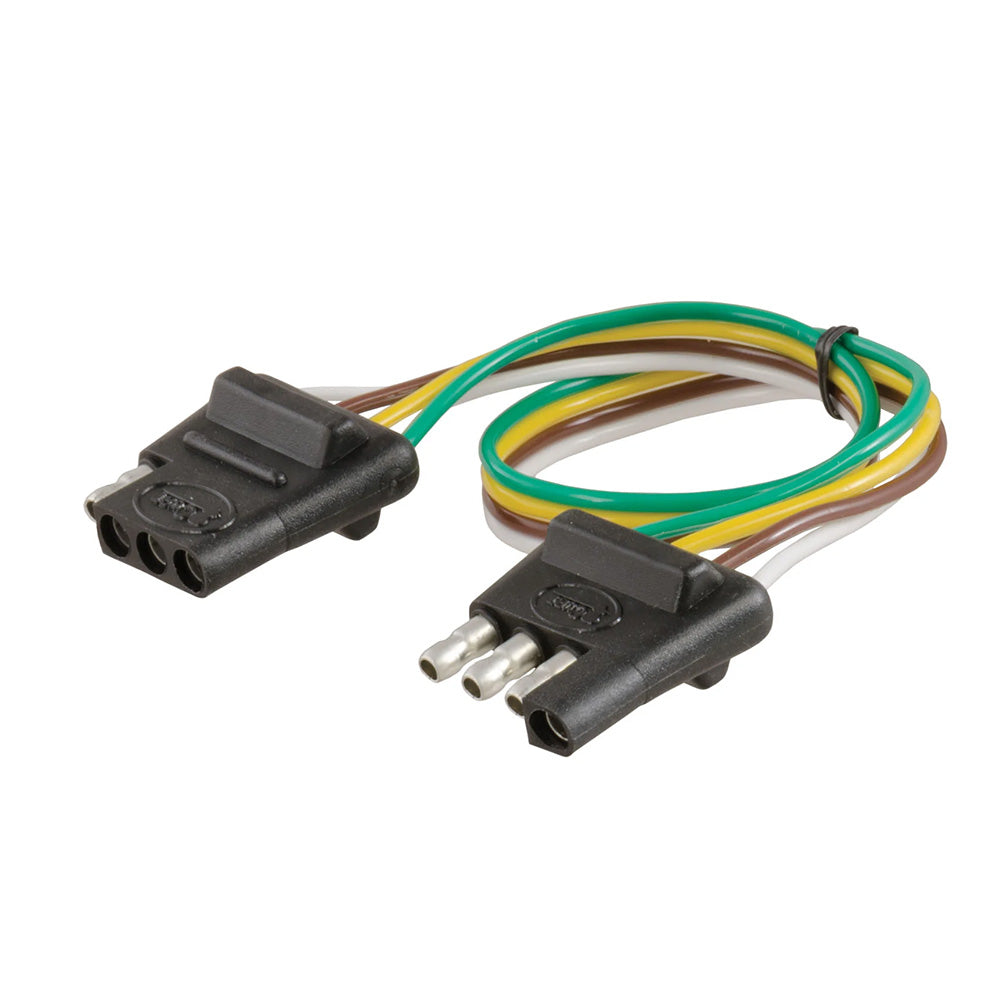 CURT 4Way Flat Connector Plug Socket w12 Wires 58381