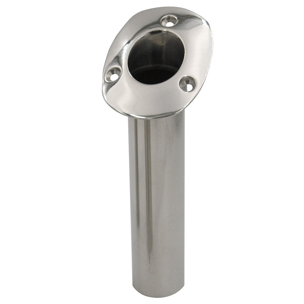 CE Smith 70 Series Standard Flush Mount Rod Holder 30 Degree Stainless Steel Gimbal Bar Bottom Black Liner 536720