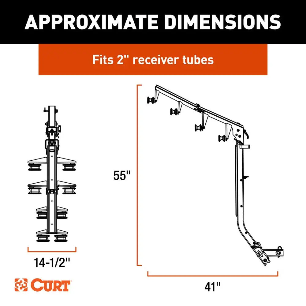 CURT ActiveLink Ultra Series Bike Rack 4 Bikes Up to 180 lbs 18412