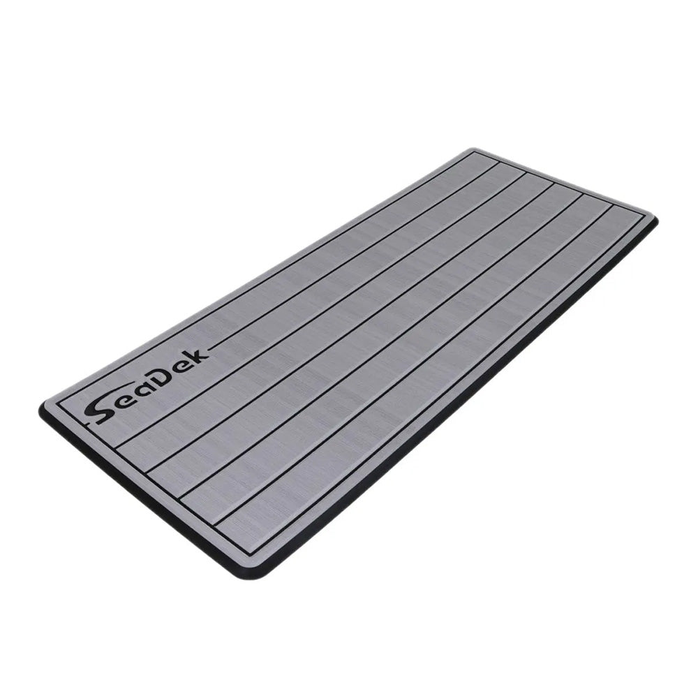 SeaDek 14 x 36 20mm Dual Density Small Teak Helm Pad wSeaDek Logo Brushed Texture GrayBlack 3556mm x 9144mm x 20mm