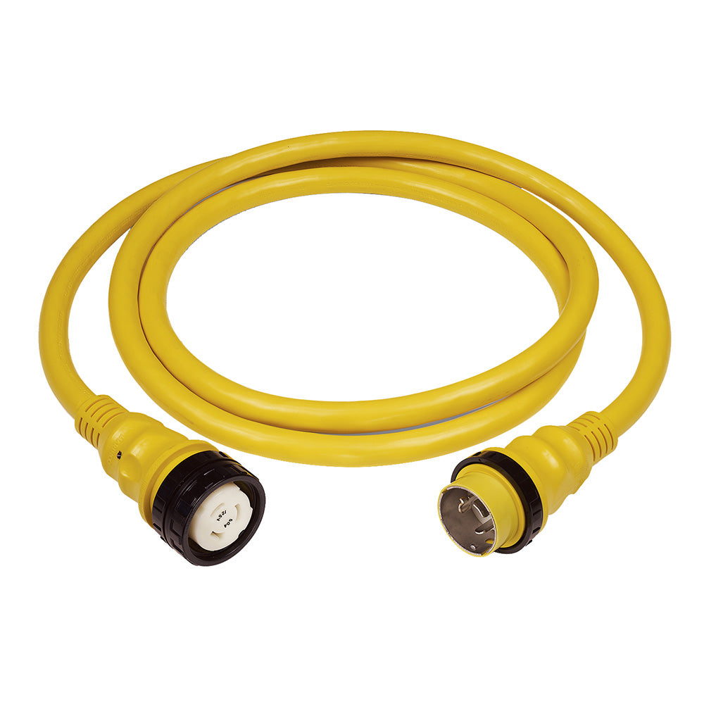 Marinco 50 AMP 125V Shore Power Cable 75 Yellow 6153SPP75