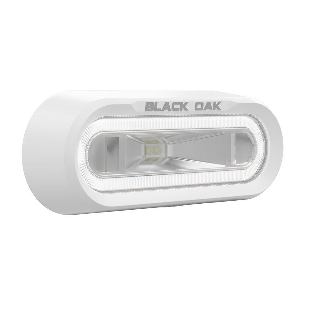 Black Oak Low Pro Off Road Spreader Light Bracket Mount White Housing White LED MLPSW