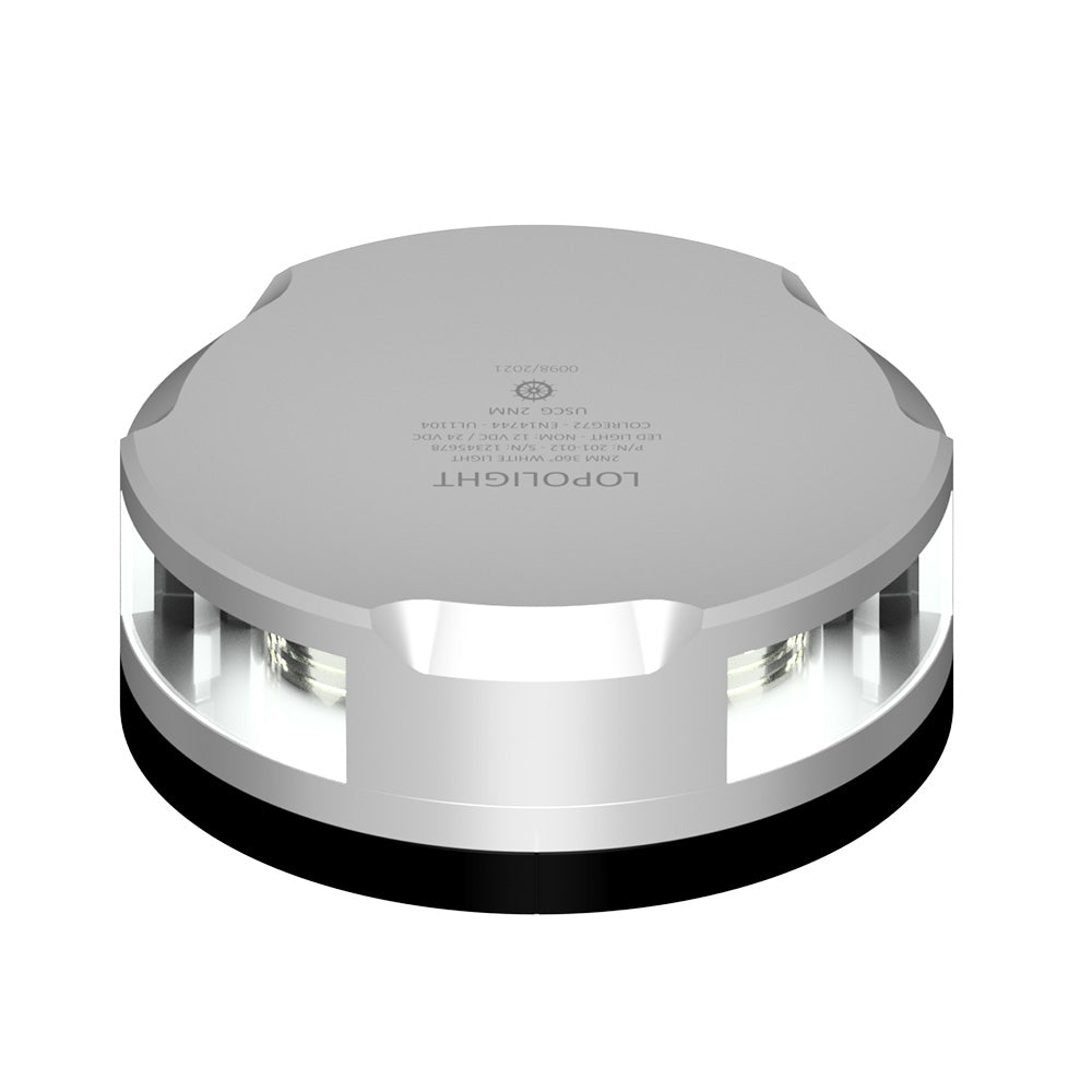 Lopolight 360Degree Anchor Light 2nm Silver Housing wFB Base 25M Cable 201012FB 25M