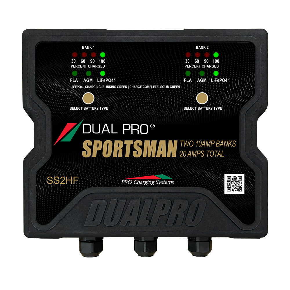 Dual Pro Sportsman Series HF Battery Charter 20 Amp 2 Bank SS2HF