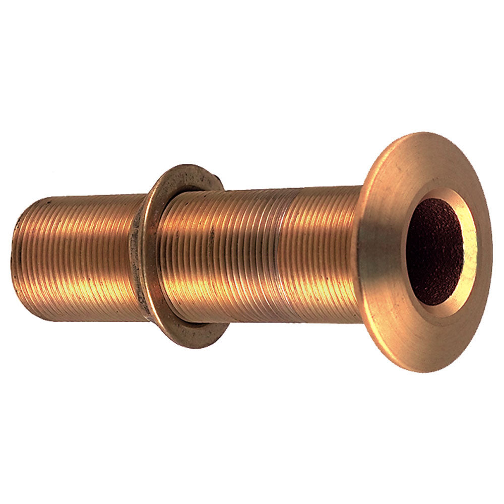 Perko 34 ThruHull Fitting wPipe Thread Bronze Extra Long Max Hull 5 Thick 0348DP5PLB