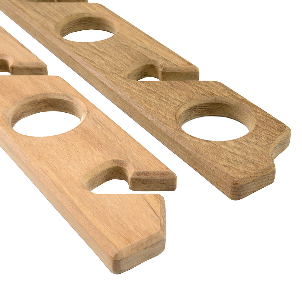 Whitecap Teak SixRod Storage Rack Pair 60614