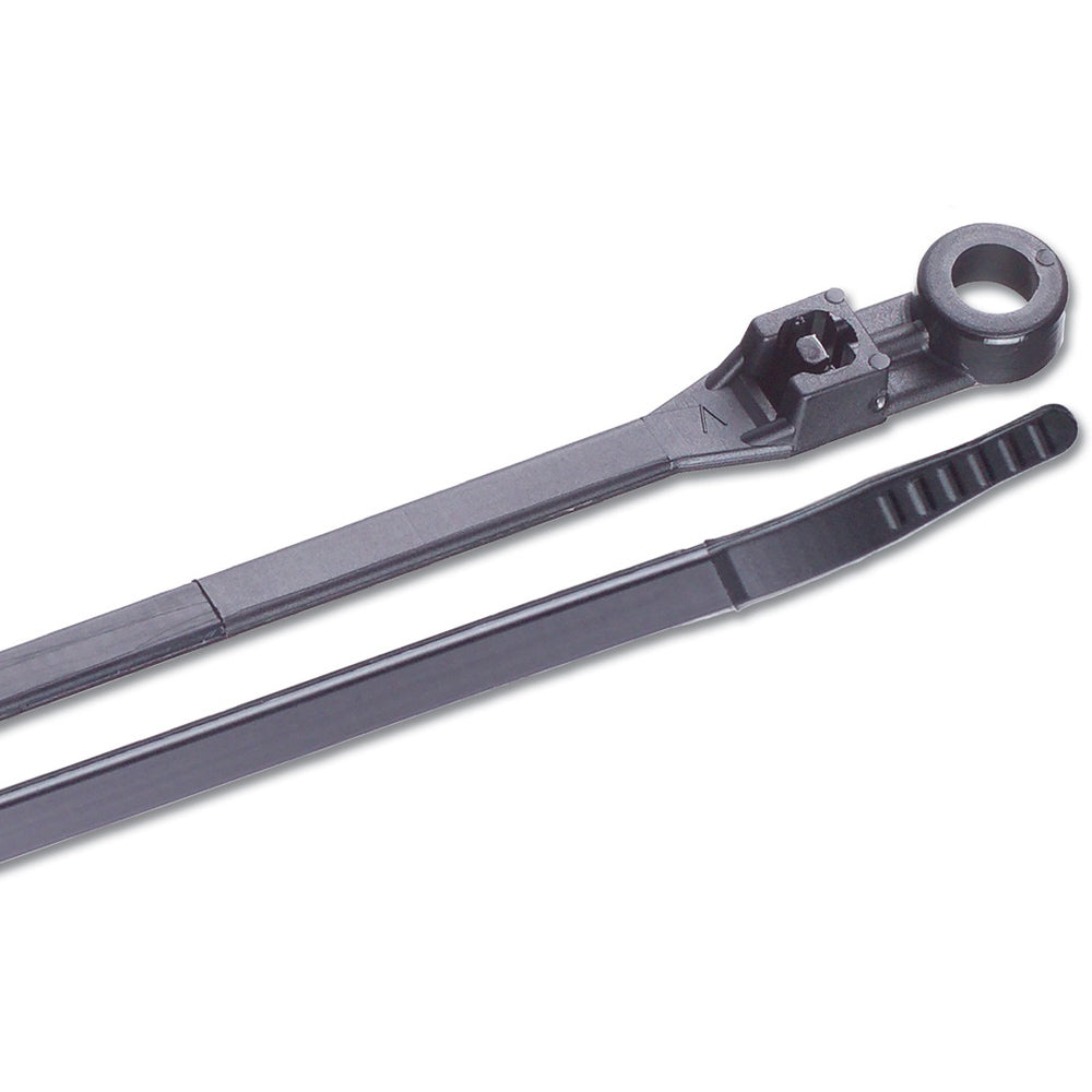 Ancor 8 UV Black Mounting Cable Zip Ties 25 Pack 199228