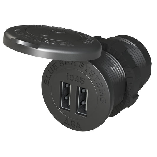 Blue Sea 1045 1224V Dual USB Charger  118 Socket Mount 1045