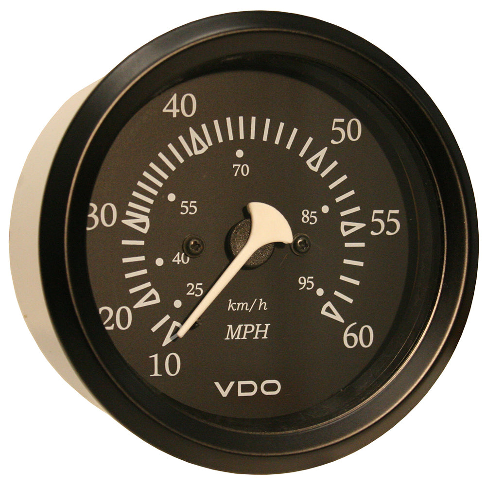 VDO Cockpit Marine 85mm 338 60 MPH Pitot Speedometer Black DialBezel 26011795
