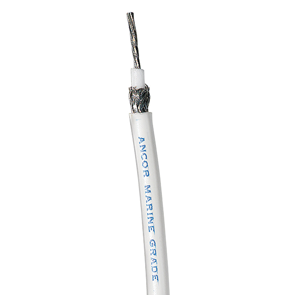 Ancor White RG 8X Tinned Coaxial Cable 500 151550