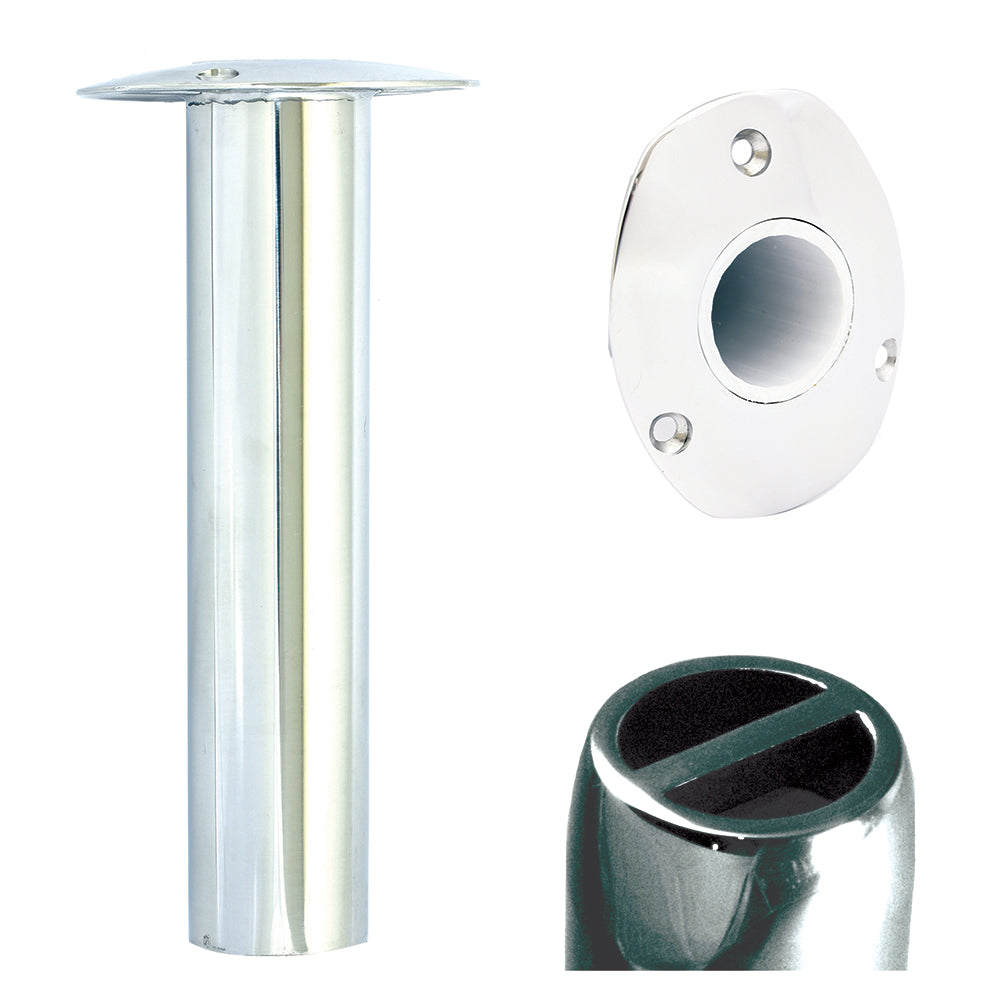 Tigress Oval Head SS Gunnel Mount Rod Holder 0 Degree 9 88527