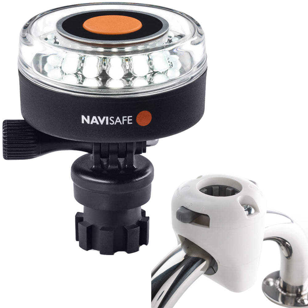 Navisafe Navilight 360 2NM White wNavimount Base Rail Mount White 040KIT3
