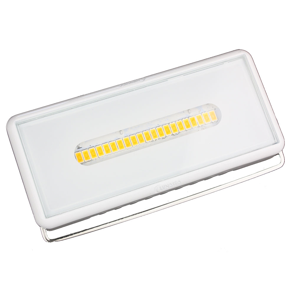 Lunasea 1600 Lumen InteriorExterior Adjustable Area Light wStainless Steel Swivel Mounting Bracket White LLB61WO8100