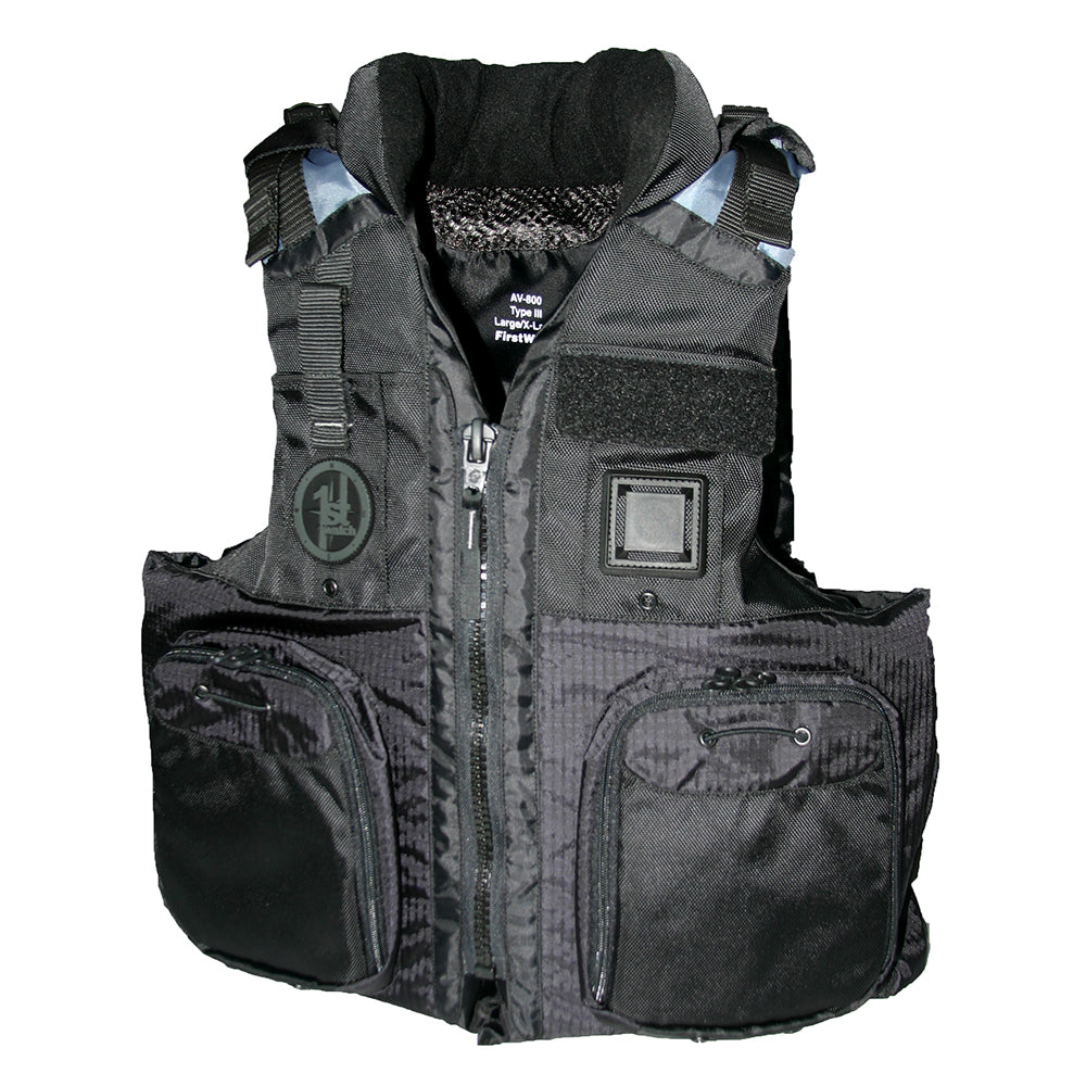 First Watch AV800 Four Pocket Flotation Vest Black Small to Medium AV800BKSM