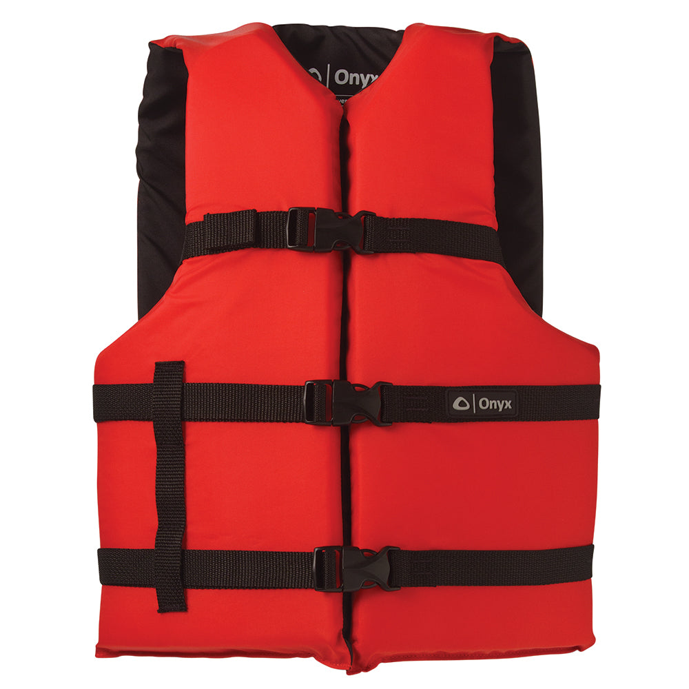 Onyx Nylon General Purpose Life Jacket Adult Universal Red 10300010000412