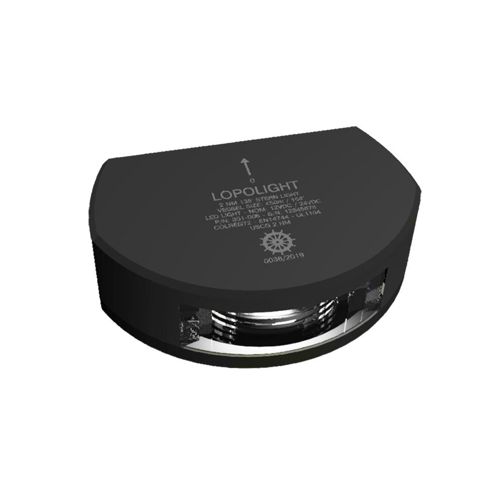 Lopolight Series 301006 Stern Light 2NM Vertical Mount White Black Housing 301006B