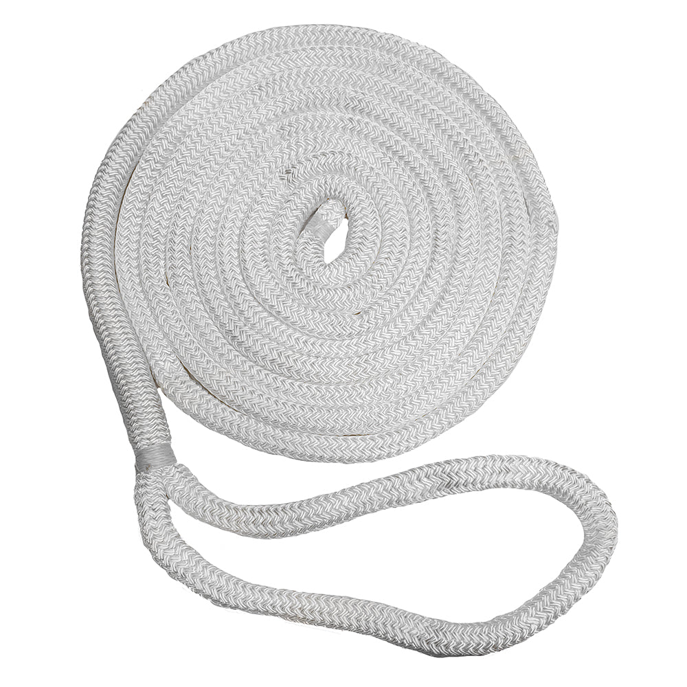 New England Ropes 38 Double Braid Dock Line White 25 C50501200025