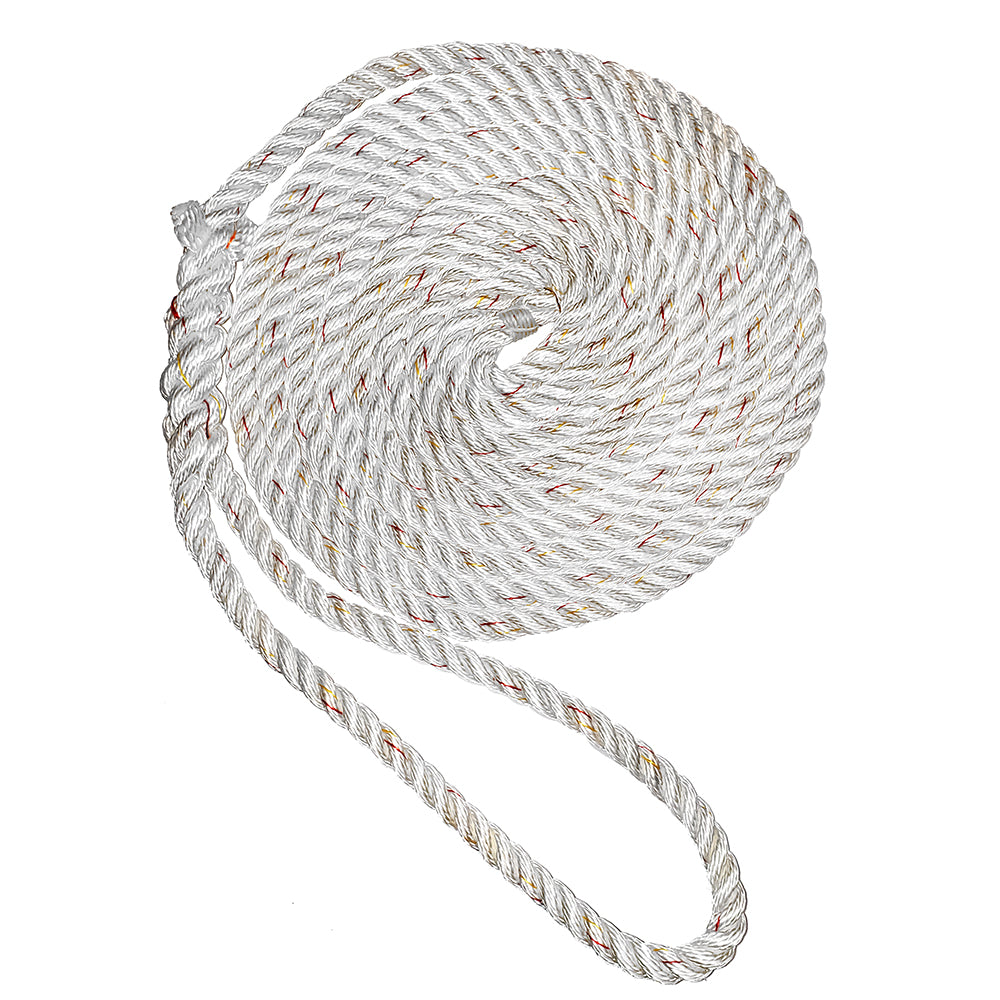 New England Ropes 58Premium 3Strand Dock Line White wTracer 50 C60502000050
