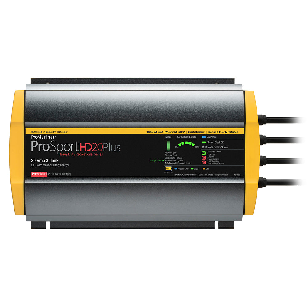 ProMariner ProSportHD 20 Plus Global Gen 4 20 Amp 3Bank Battery Charger 44029