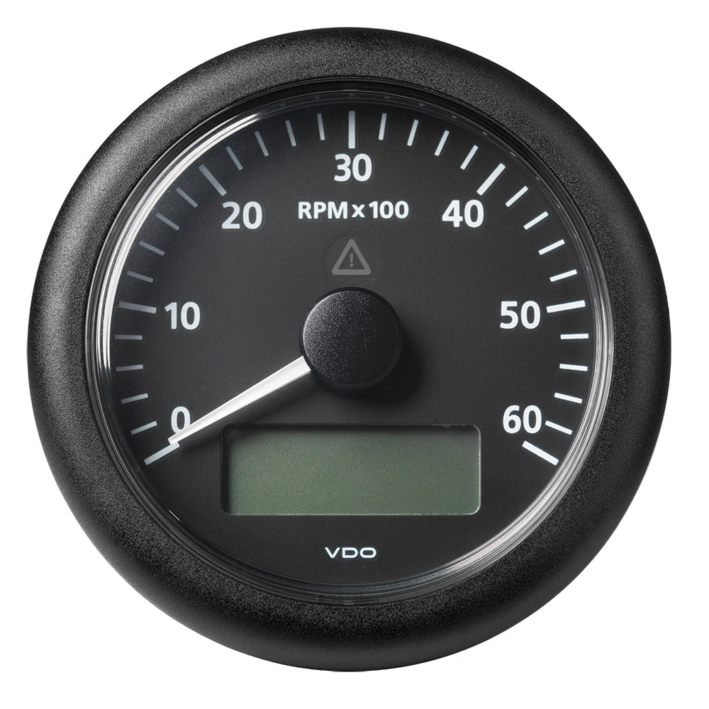 Veratron 338 85MM ViewLine Tachometer wMultiFunction Display 0 to 6000 RPM Black Dial Bezel A2C59512393