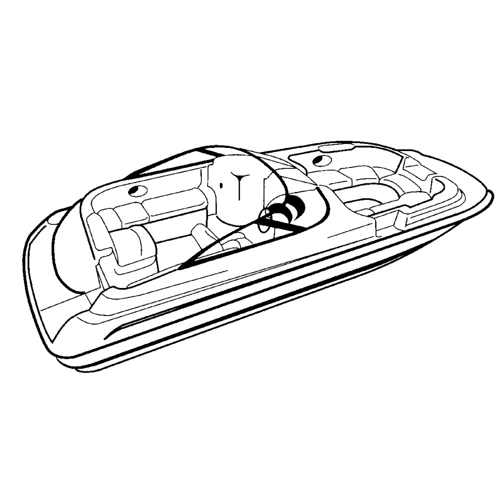 Carver Performance PolyGuard StyledtoFit Boat Cover f205 Sterndrive Deck Boats wWalkThru Windshield Grey 95120P10
