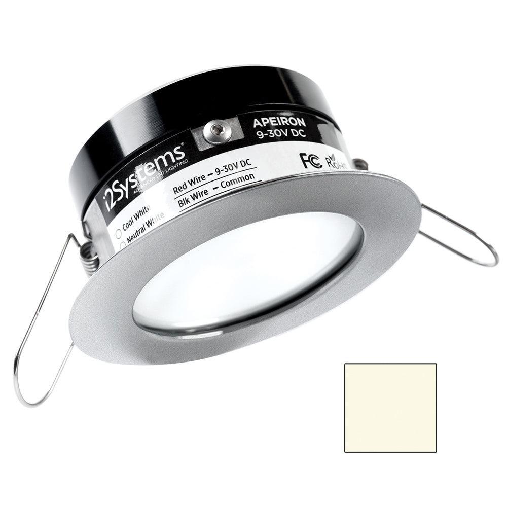 i2Systems Apeiron PRO A503 3W Spring Mount Light Round Neutral White Brushed Nickel Finish A50341BBD