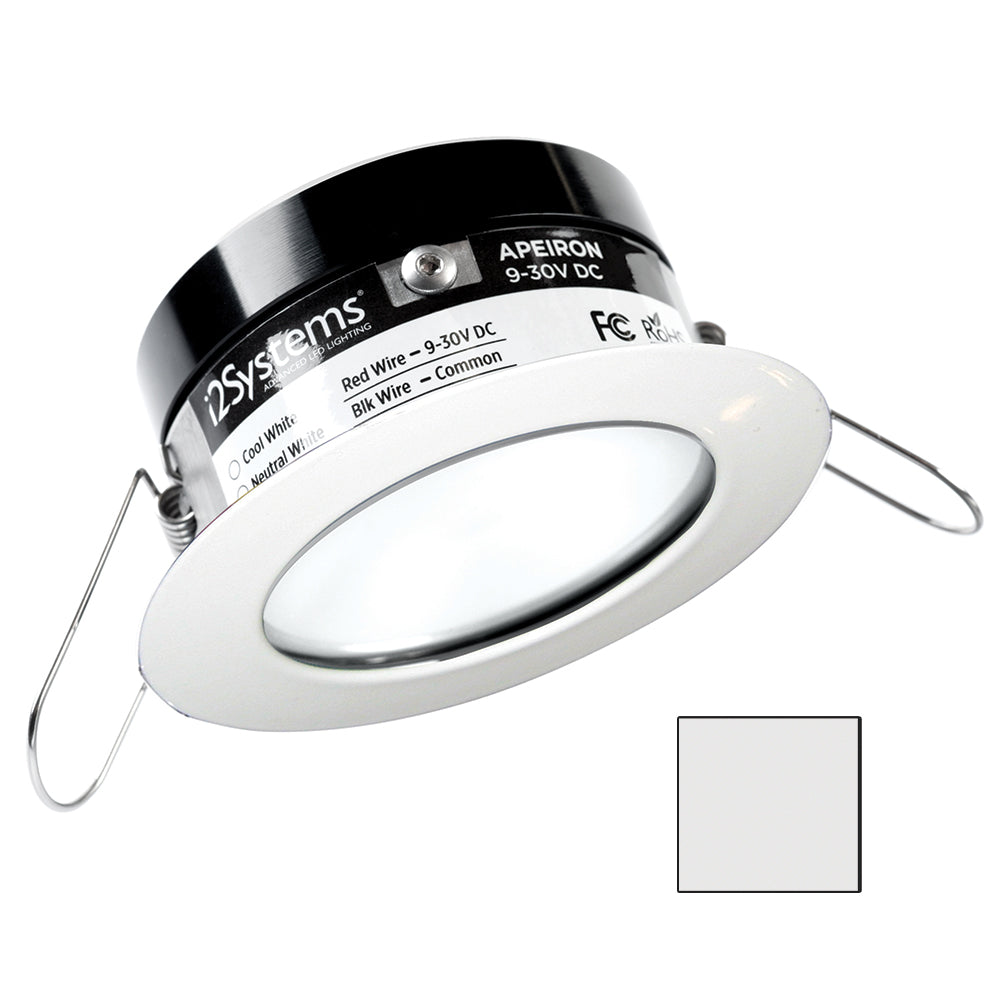 i2Systems Apeiron PRO A503 3W Spring Mount Light Round Cool White White Finish A50331AAG
