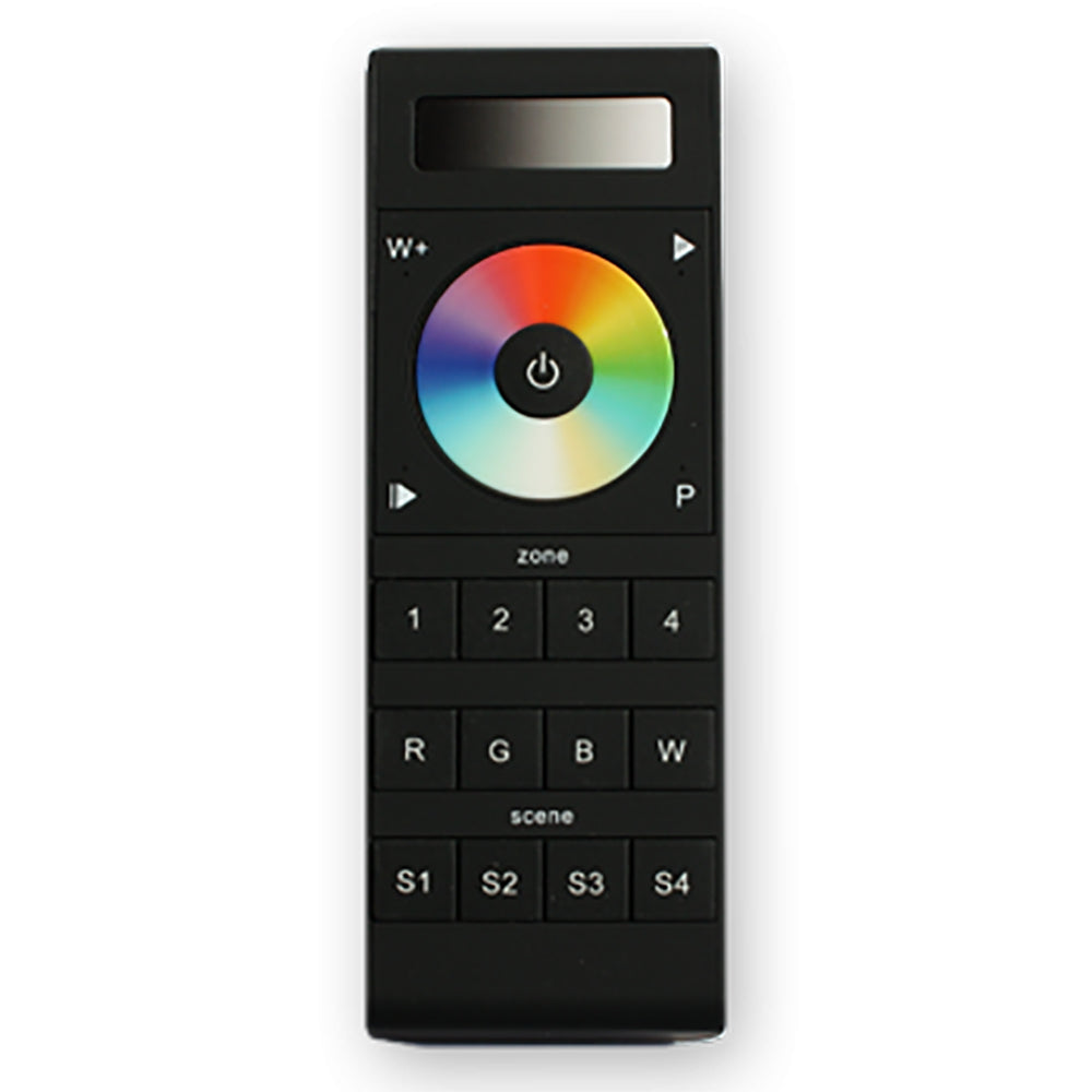 Lunasea RGBW Handheld 4Zone Controller wColor Wheel 4 Memories Batteries Holder LLB45WG0100