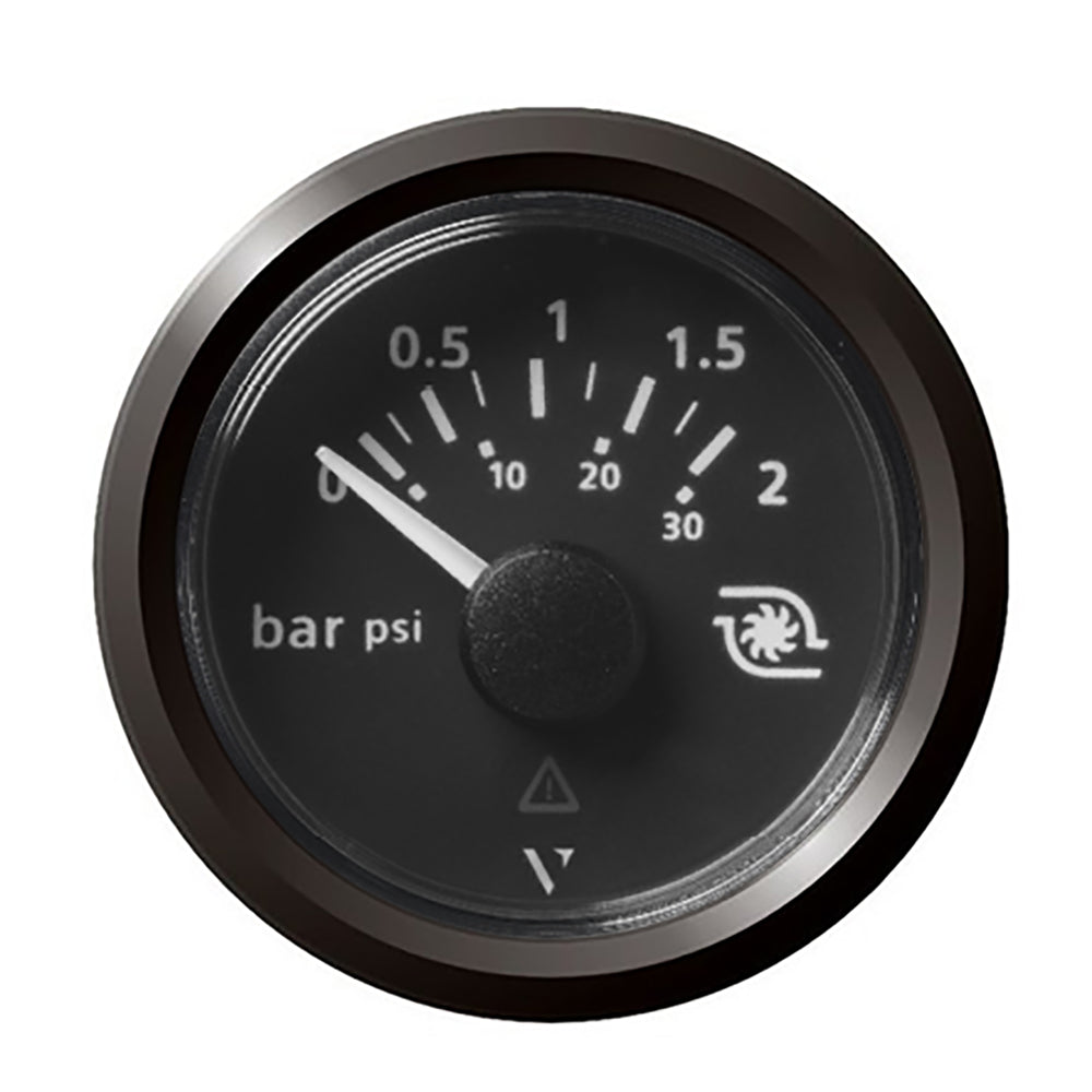 Veratron 52MM 2116 ViewLine Boost Pressure Gauge 2 Bar30 PSI Black Dial Triangular Bezel A2C59514152