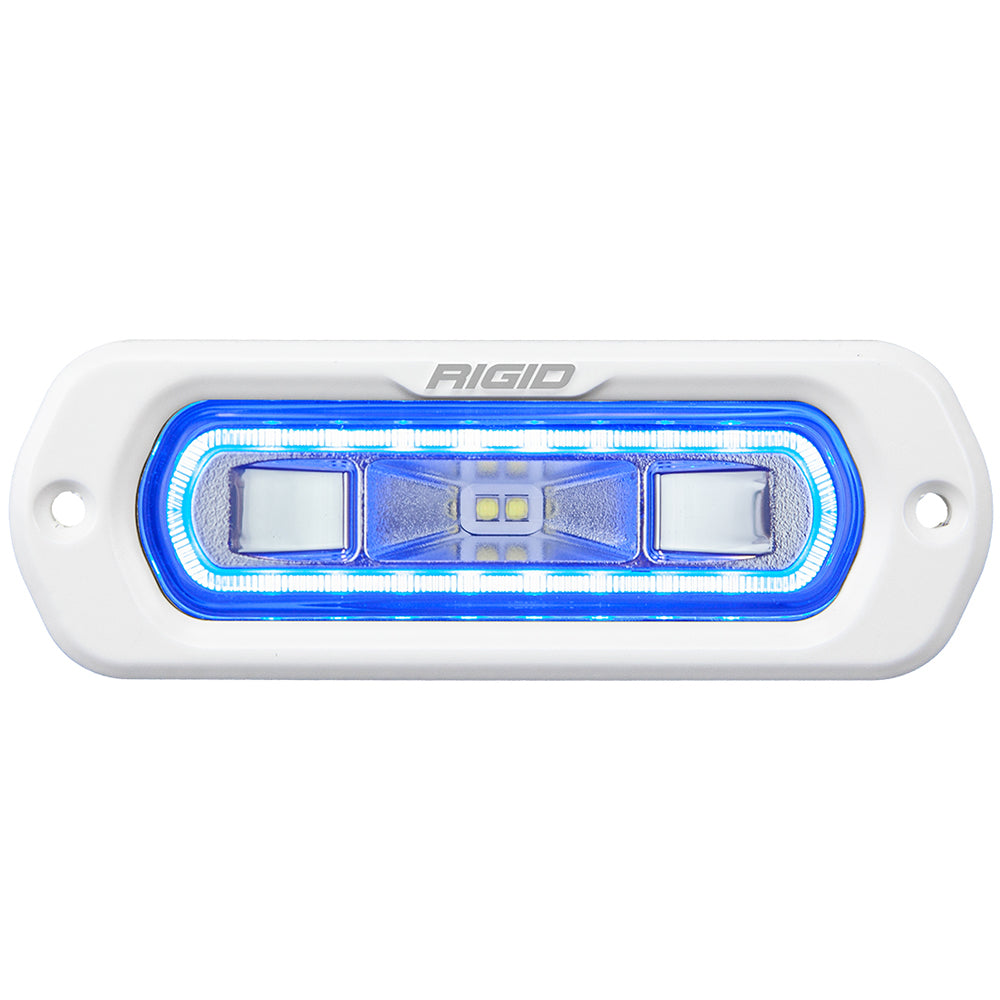 RIGID Industries SRL Series Marine Spreader Light White Flush Mount White Light wBlue Halo 51201