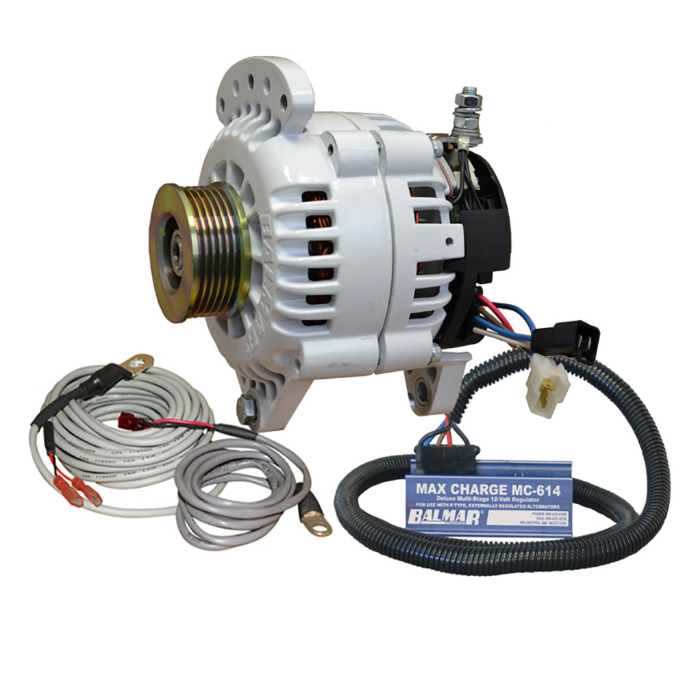 Balmar Alternator 120 AMP 12V 315 Dual Foot Saddle K6 Pulley Regulator Temp Sensor 60YPMC120K6