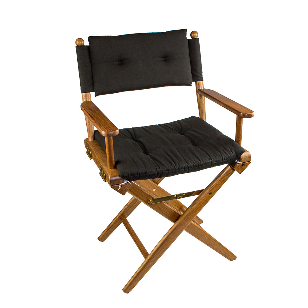 Whitecap Directors Chair wBlack Cushion Teak 61041