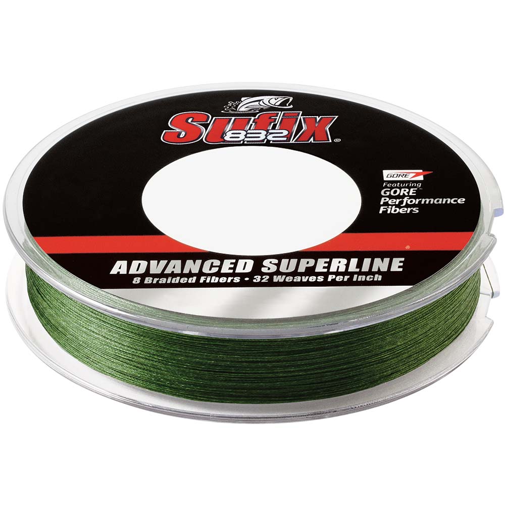 Sufix 832 Advanced Superline Braid 10lb LowVis Green 300 yds 660110G