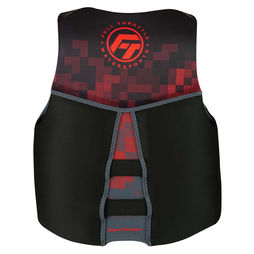 Full Throttle Mens RapidDry FlexBack Life Jacket S BlackRed 14250010002022