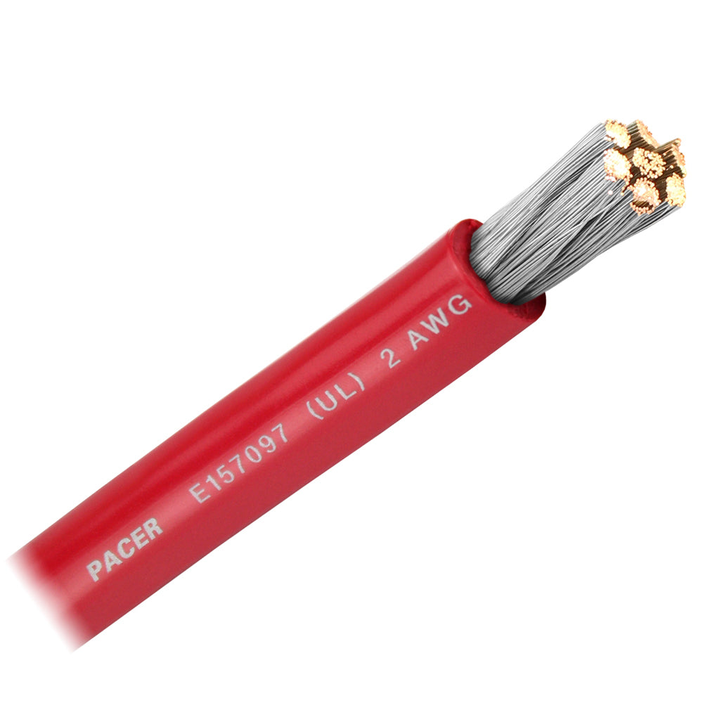 Pacer Red 2 AWG Battery Cable Sold By The Foot WUL2RDFT