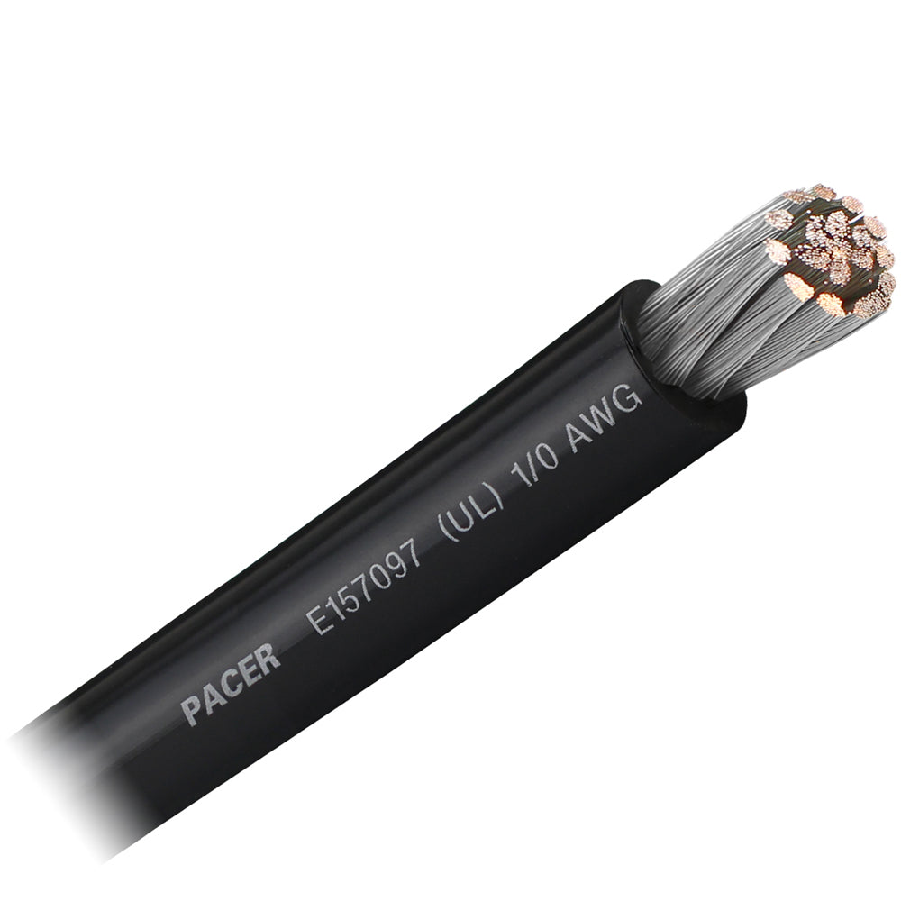 Pacer Black 10 AWG Battery Cable Sold By The Foot WUL10BKFT