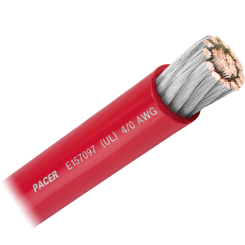 Pacer Red 40 AWG Battery Cable Sold By The Foot WUL40RDFT