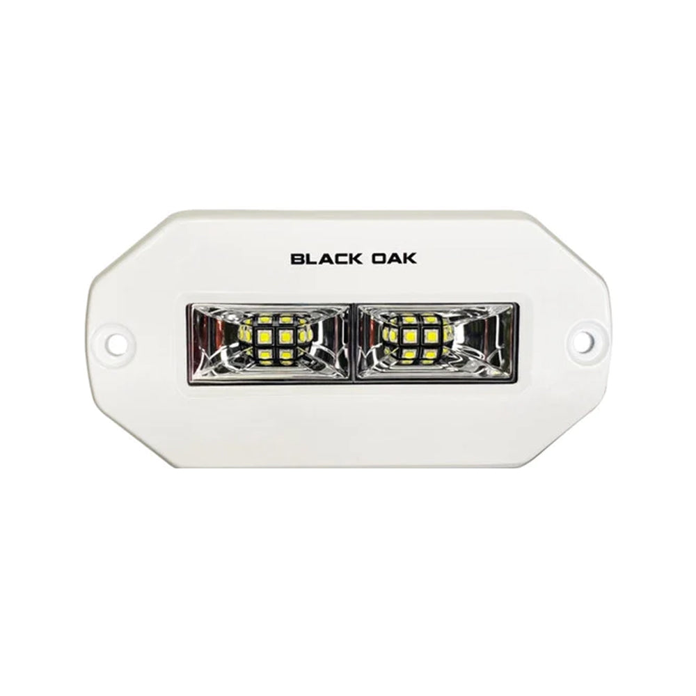 Black Oak 4 Marine Flush Mount Spreader Light White Housing Pro Series 30 4FMSLS