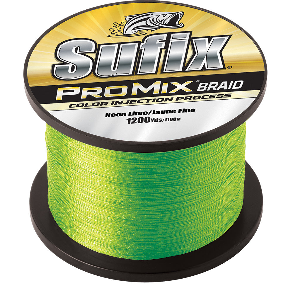 Sufix ProMix Braid 65lb Neon Lime 1200 yds 630365L
