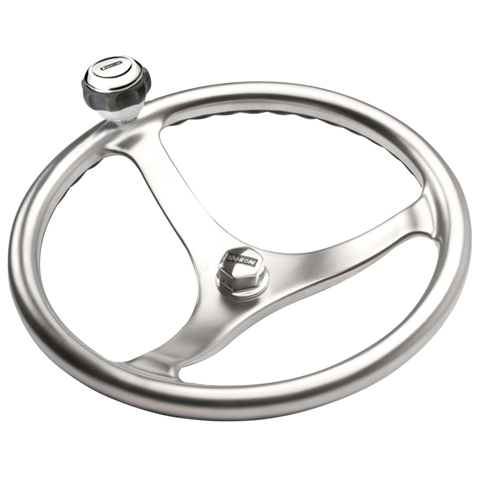 Edson Satin Finish Stainless Steel ComfortGrip 13 PowerWheel wKnob Nut 1710WB13WBKIT