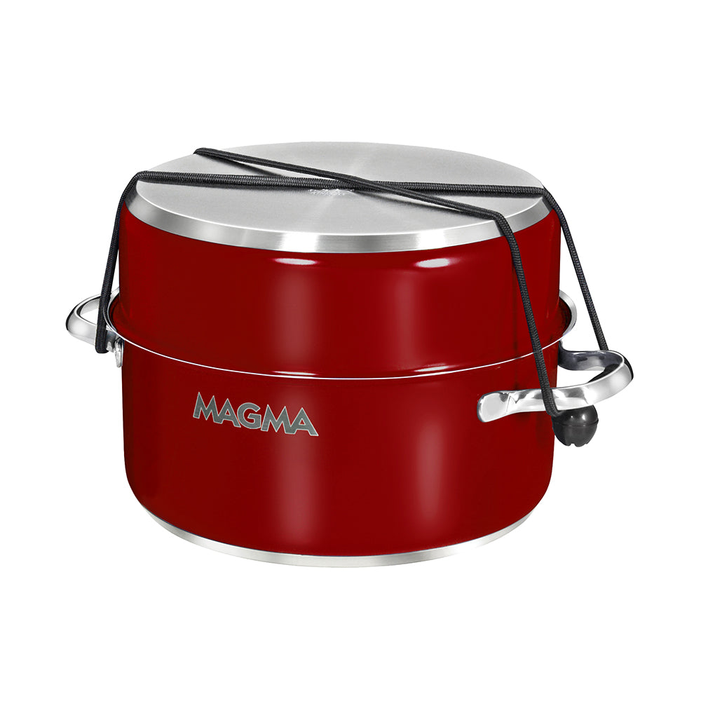 Magma Nestable 10 Piece Induction NonStick Enamel Finish Cookware Set Magma Red A10366MR2IN