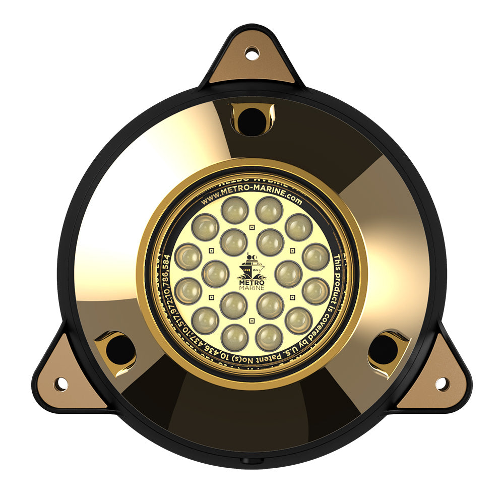 Metro Marine HighOutput Surface Mount Underwater Light wIntelligent Monochromatic LEDs  White 45 Beam FSMR1W345