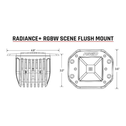 RIGID Industries Radiance Scene  RGBW  Flush Mount  Pair 682153