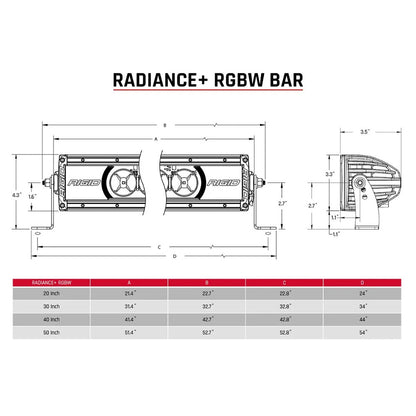 RIGID Industries Radiance  50 Light Bar  RGBW 250053