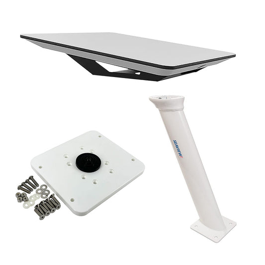 KVH Starlink Flat Panel Kit w24 Seaview Pedestal Mount  ADASTLKA Starlink Top Plate 721048SV24