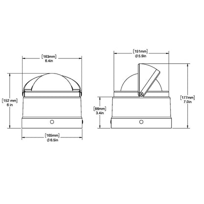 Ritchie DNP200 Navigator Compass  Binnacle Mount  Polished Stainless SteelBlack DNP200