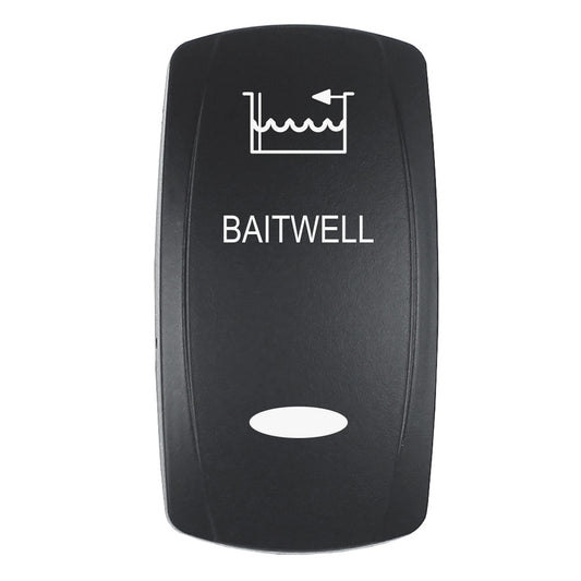 Pacer Actuator  BAITWELL fV Series Contura Switches  Black  Laser Etched TopBottom Light EV2LEBTWL
