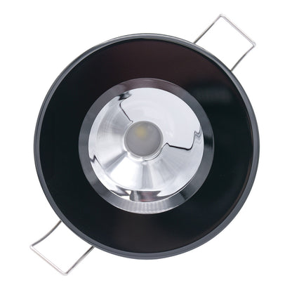 Lumitec Illusion Flush Mount LED Down Light  White  NonDimming  Black Housing  Chrome Reflector 117163