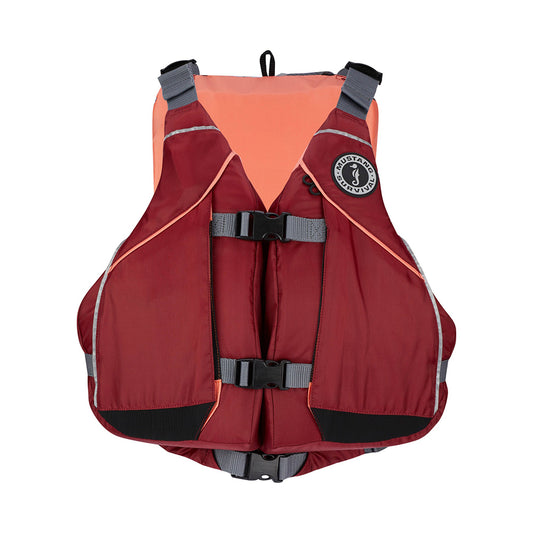 Mustang Womens Moxie Foam Life Vest  ML  MerlotCoral MV807502857ML